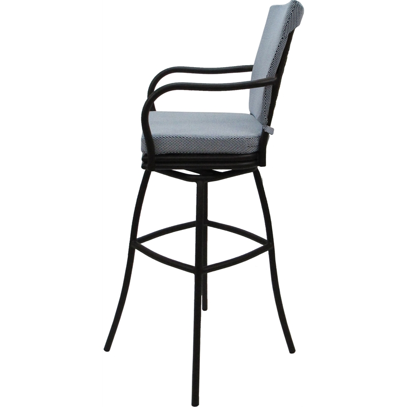 Pemberly Row Outdoor/Indoor Swivel Extra Tall Stool 34