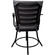 Pemberly Row Outdoor/Indoor Patio Dining Set in Dark Gray Linen Fabric Black
