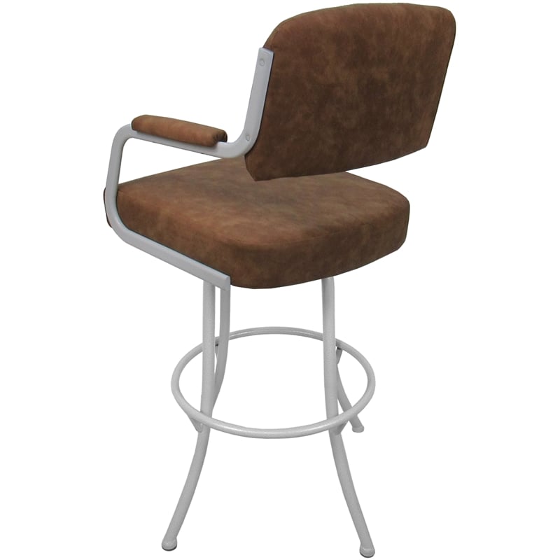 Pemberly Row Swivel Metal Bar Stool 30
