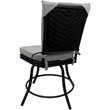 Pemberly Row Outdoor/Indoor Patio Dining Chair Armless in White Linen Black