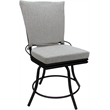 Pemberly Row Outdoor/Indoor Patio Dining Chair Armless in White Linen Black