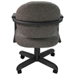 Pemberly Row Swivel Dining Caster Chair on Wheels in Mojave Gray Fabric Gray