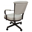 Pemberly Row Set of 4 Swivel Metal Caster Dining Chairs on Wheels