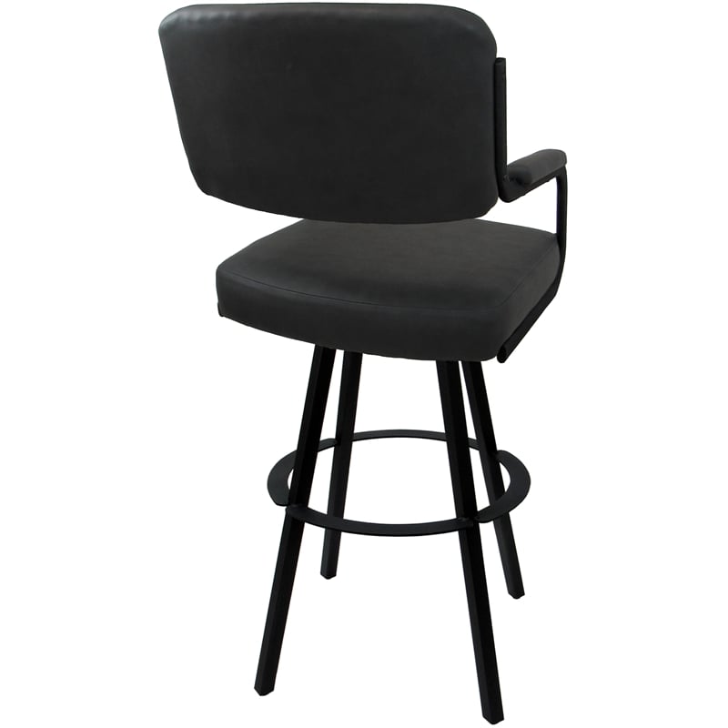 Pemberly Row Swivel Metal Extra Tall Stool 34