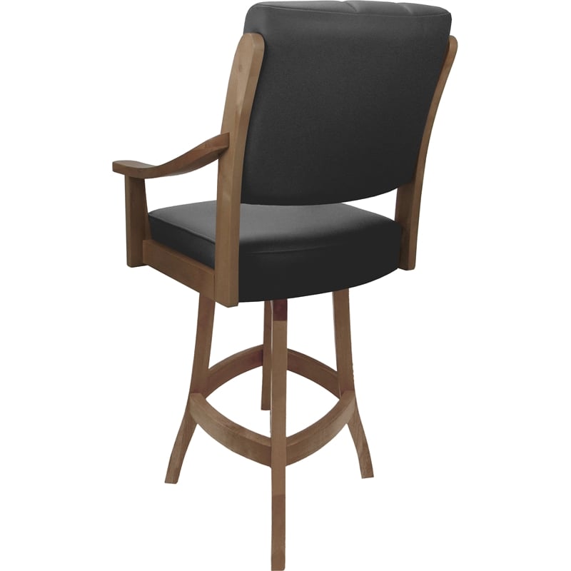 Pemberly Row Leather Counter Solid Wood Bar Stool 26