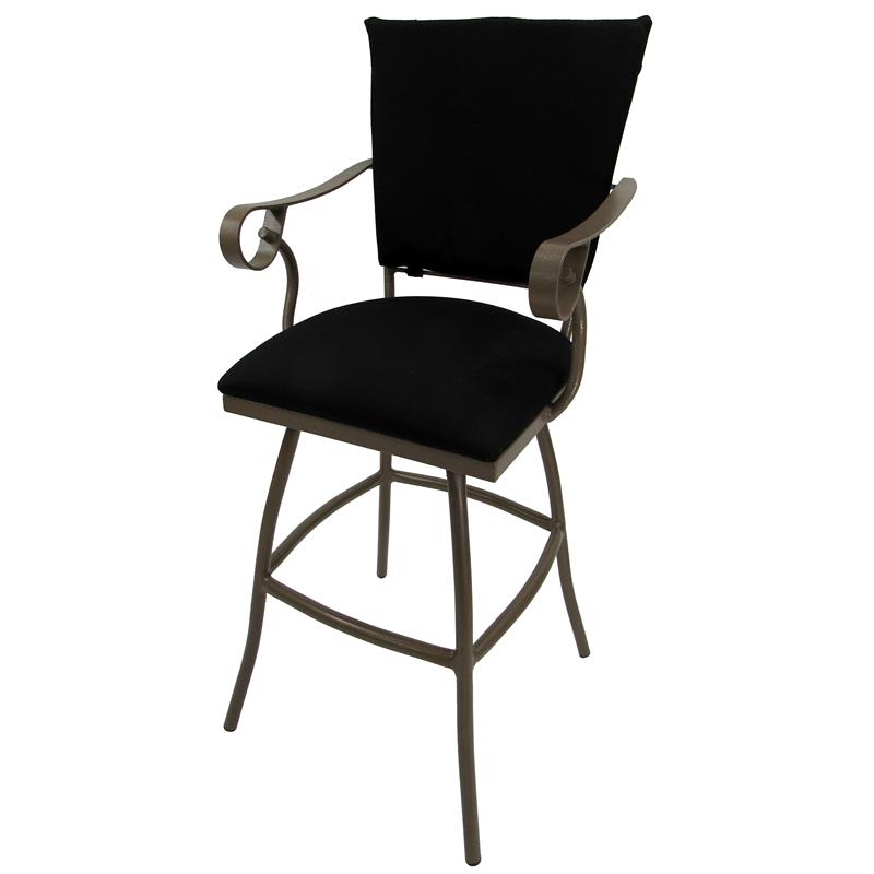 Pemberly Row Outdoor Swivel Extra Tall Stool 34