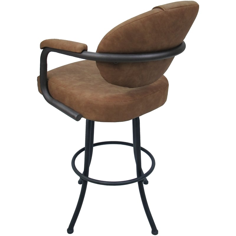 Pemberly Row Swivel Metal Bar Stool 30