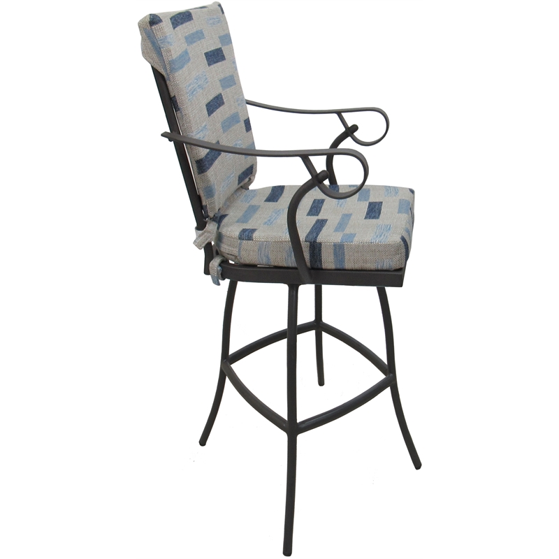 Pemberly Row Outdoor/Indoor Extra Tall Bar Stool 34