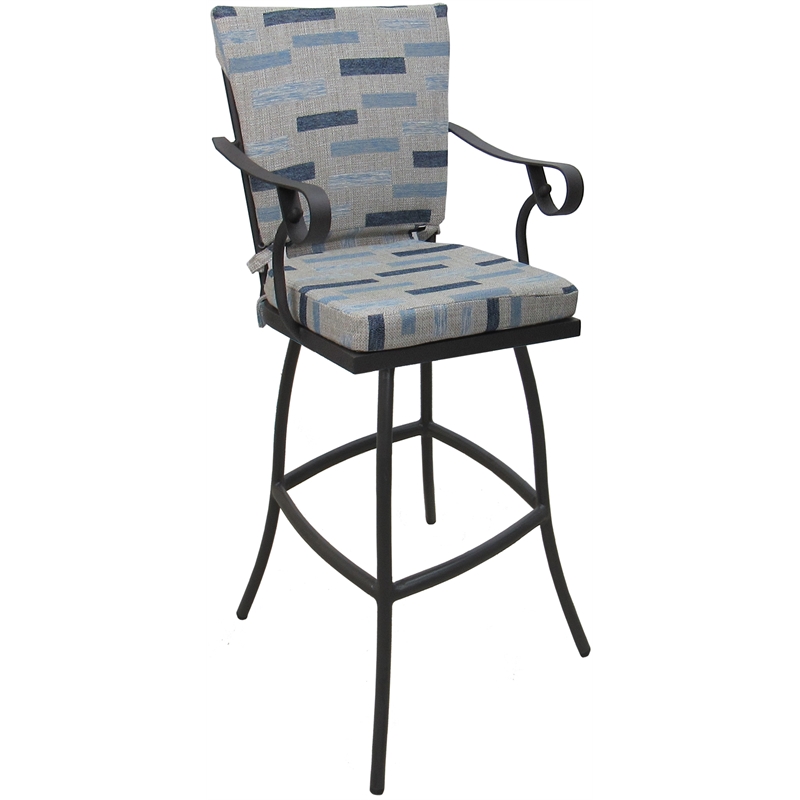 Pemberly Row Outdoor/Indoor Extra Tall Bar Stool 34
