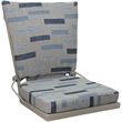 Pemberly Row Outdoor or Indoor Patio Dining Chair Armless in Blue Beige Beige