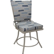 Pemberly Row Outdoor or Indoor Patio Dining Chair Armless in Blue Beige Beige