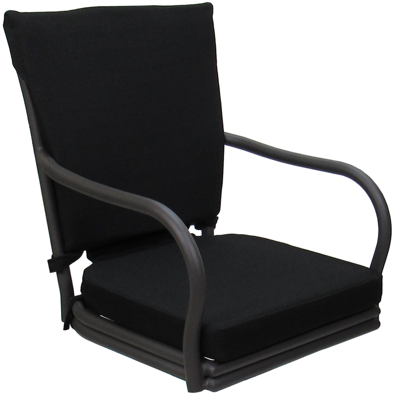 Pemberly Row Outdoor/Indoor Patio Dining Chair in Black Fabric Gray Frame