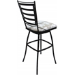 Pemberly Row Set of 3 Swivel Counter Stools Armless in White Black