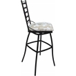 Pemberly Row Set of 3 Swivel Counter Stools Armless in White Black