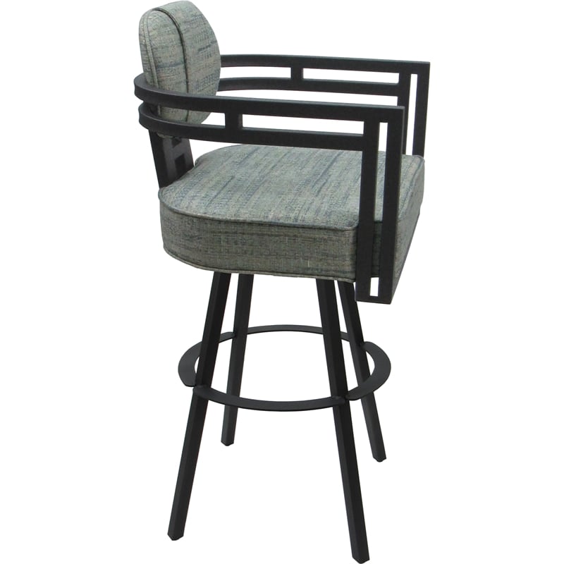 Pemberly Row Swivel Metal Bar Stool 30
