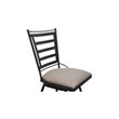 Pemberly Row Outdoor/Indoor Extra Tall Swivel Stool Armless in Tan Dark Nut