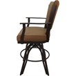 Pemberly Row Leather Counter Swivel Metal Bar Stool 26