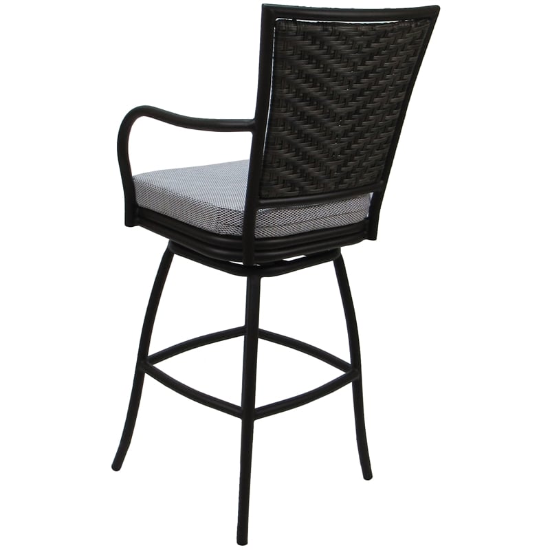 Pemberly Row Outdoor/Indoor Swivel Bar Stool 30