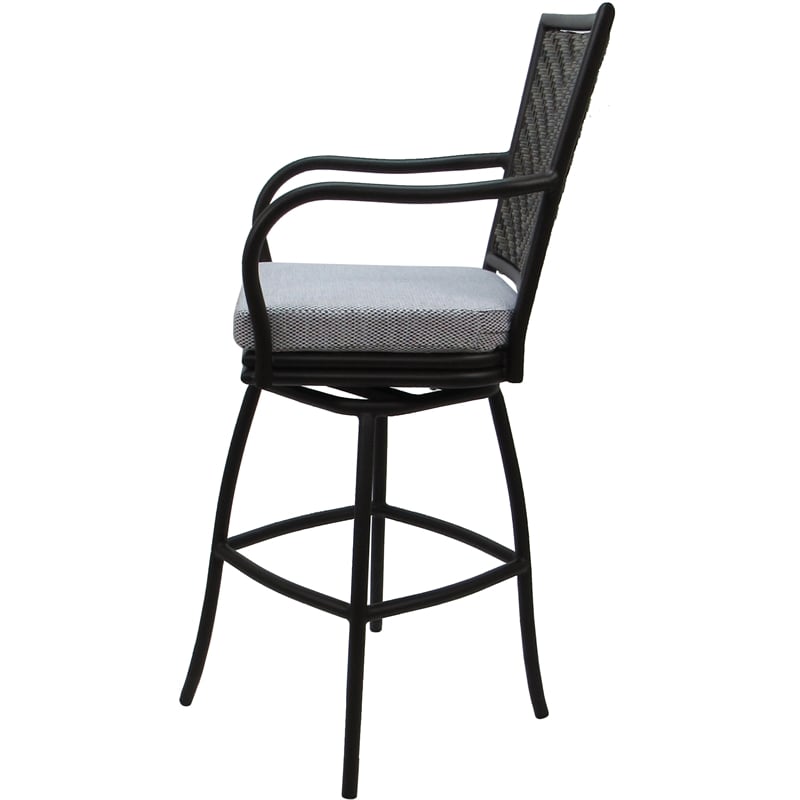 Pemberly Row Outdoor/Indoor Swivel Bar Stool 30