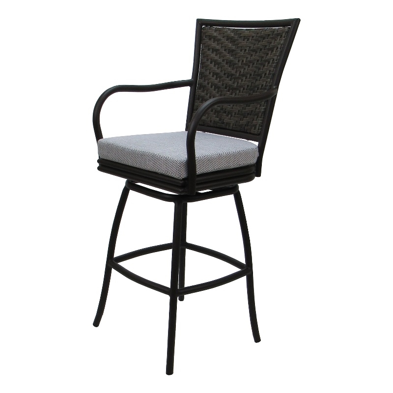 Pemberly Row Outdoor/Indoor Swivel Bar Stool 30