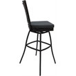 Pemberly Row Extra Tall Swivel Stool Armless in Charcoal Dark Brown