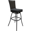 Pemberly Row Extra Tall Swivel Stool Armless in Charcoal Dark Brown
