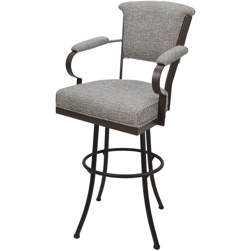 Pemberly Row Swivel Extra Tall Metal Bar Stool 34