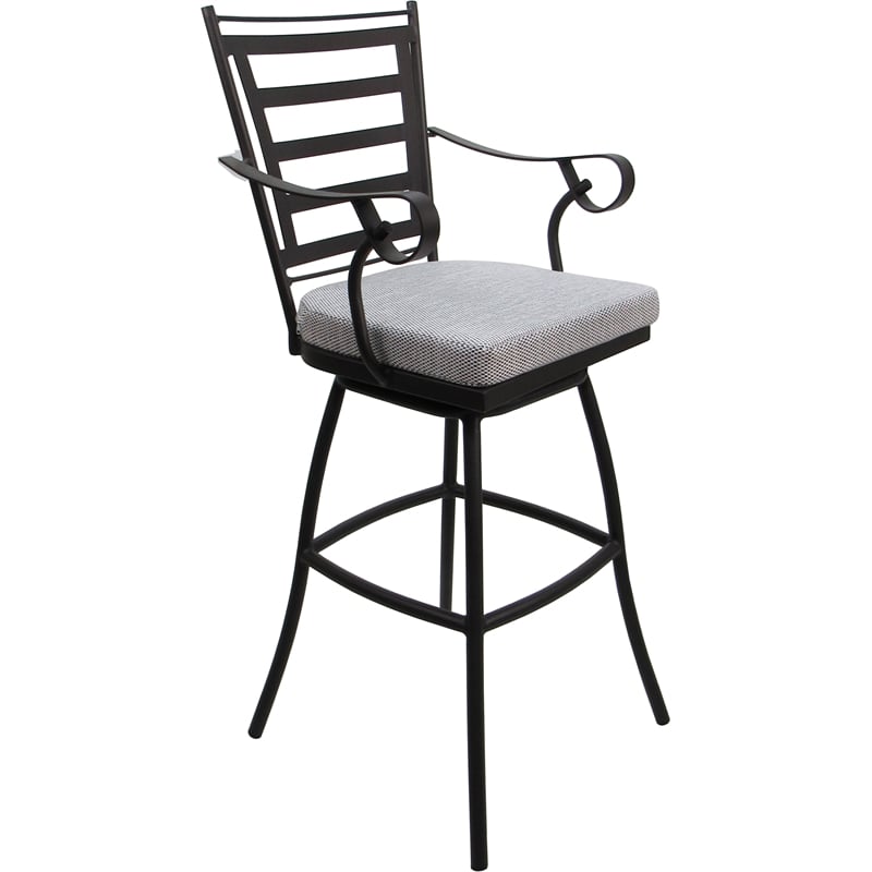 Pemberly Row Outdoor/Indoor Swivel Bar Stool 30