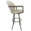 Pemberly Row Extra Tall Swivel Metal Bar Stool 34