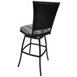 Pemberly Row Outdoor Patio Extra Tall Spectator Swivel Armless Bar Stool 35
