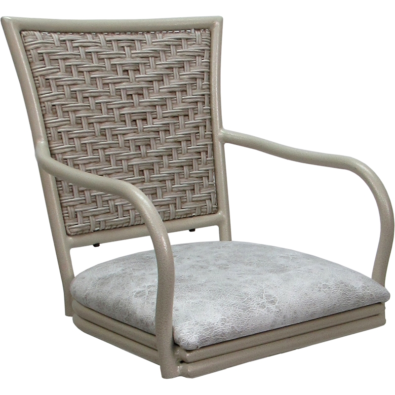 Pemberly Row Set of 3 Extra Tall Stools with Arms in UH W Stone Vinyl Beige
