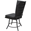 Pemberly Row Outdoor/Indoor Patio Dining Chair Armless in Dark Gray Fabric Gray