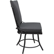 Pemberly Row Outdoor/Indoor Patio Dining Chair Armless in Dark Gray Fabric Gray