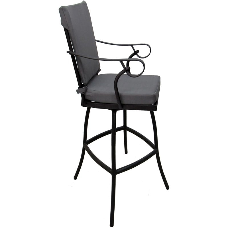 Pemberly Row Outdoor/Indoor Extra Tall Bar Stool 34