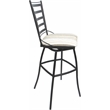 Pemberly Row Set of 3 Extra Tall Stools Armless in White Fabric Gray
