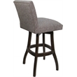 Pemberly Row Set of 3 Swivel Wood Counter Stools in Mojave Gray Dark Walnut