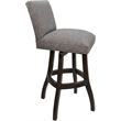 Pemberly Row Set of 3 Swivel Wood Counter Stools in Mojave Gray Dark Walnut