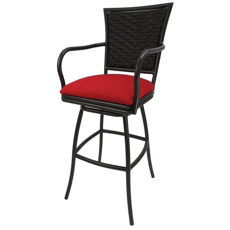 Pemberly Row Outdoor Extra Tall Patio Bar Stool 34
