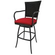 Pemberly Row Outdoor Extra Tall Patio Bar Stool 34