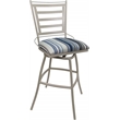 Pemberly Row Set of 3 Extra Tall Stools Armless in Blue Fabric Beige