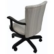 Pemberly Row Swivel Wood Dining Caster Chair on Wheels in Natural Fun in Black