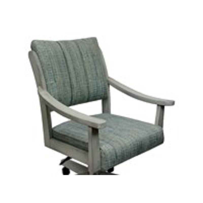 Pemberly Row Caster Wood Dining Chair in Watusi Aquatint Teal Fabric ET Wood