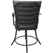 Pemberly Row Outdoor/Indoor Patio Dining Set in Dark Gray Linen Fabric in Gray