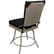 Pemberly Row Outdoor Indoor Patio Dining Set without Arms in Black in Beige