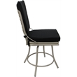 Pemberly Row Outdoor Indoor Patio Dining Set without Arms in Black in Beige