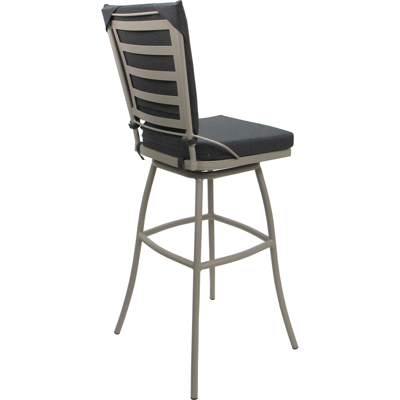 Pemberly Row Outdoor/Indoor Swivel Extra Tall Stool 34