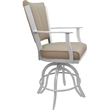Pemberly Row Leather Counter Swivel Metal Bar Stool 26