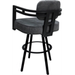 Pemberly Row Extra Tall Swivel Metal Stool 34