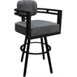 Pemberly Row Extra Tall Swivel Metal Stool 34
