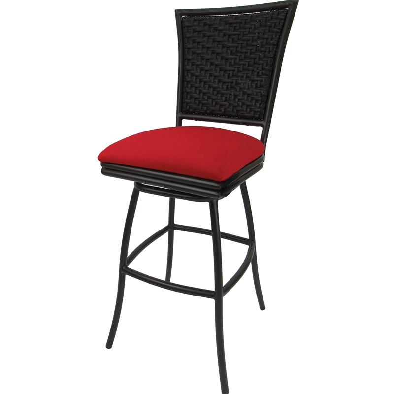 Pemberly Row Outdoor Patio Extra Tall Swivel Stool 35